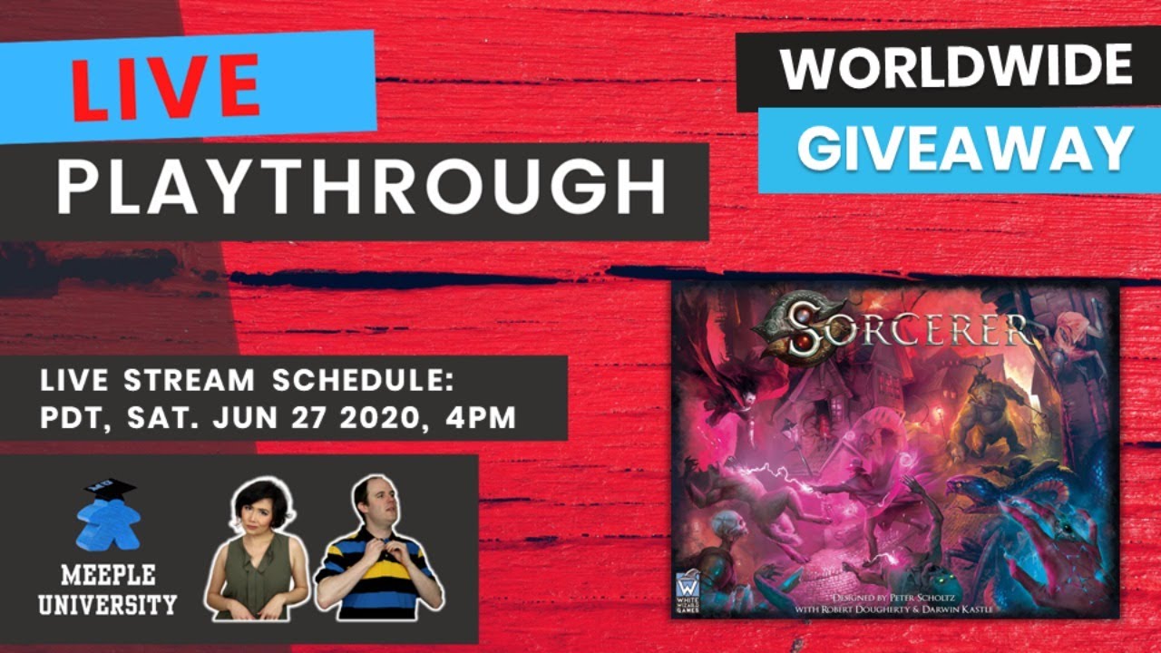 LIVE - Sorcerer Board Game - Playthrough + Worldwide Giveaway