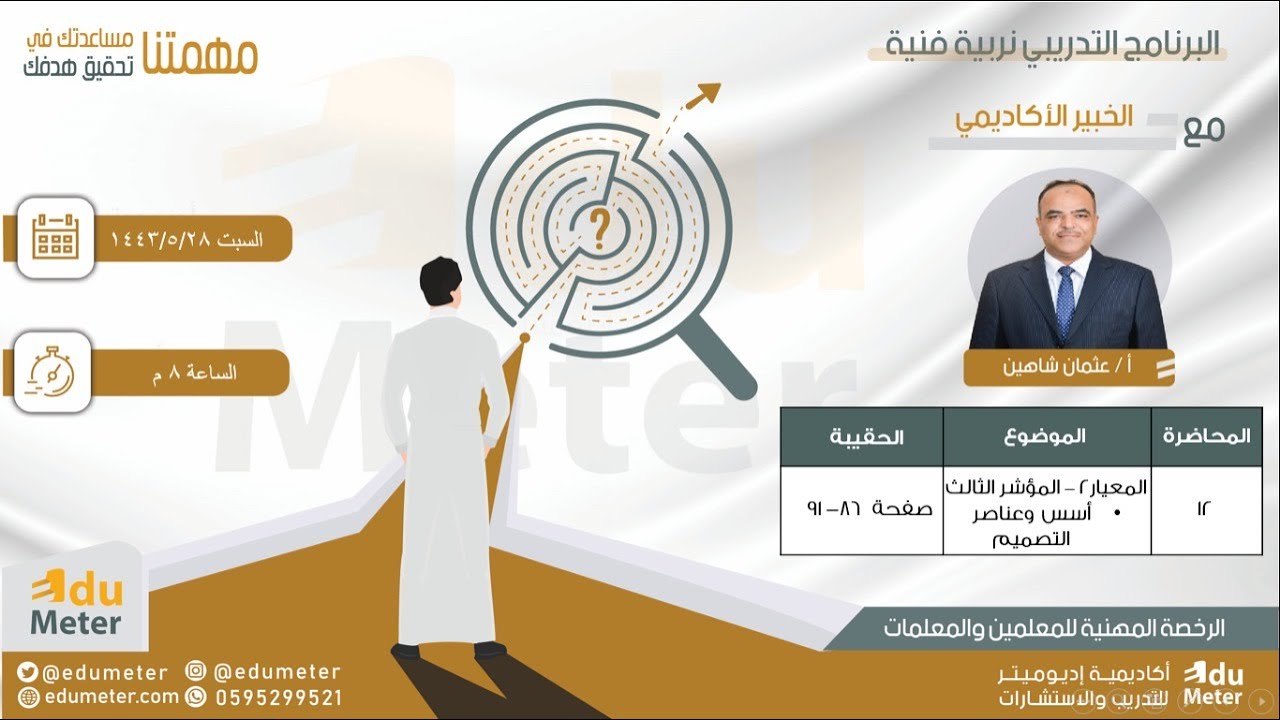 أسس وعناصر التصميم  #الرخصة المهنية التربية الفنية - 2021   أ/ عثمان شاهين