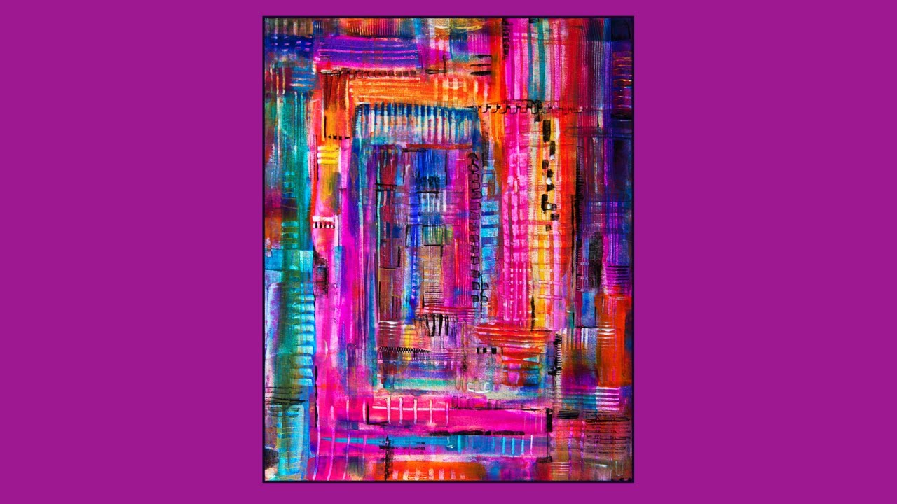#10,198 Shimmering Layered Geometric Fluid Acrylics Painting 10.28.2025 Spontaneous art