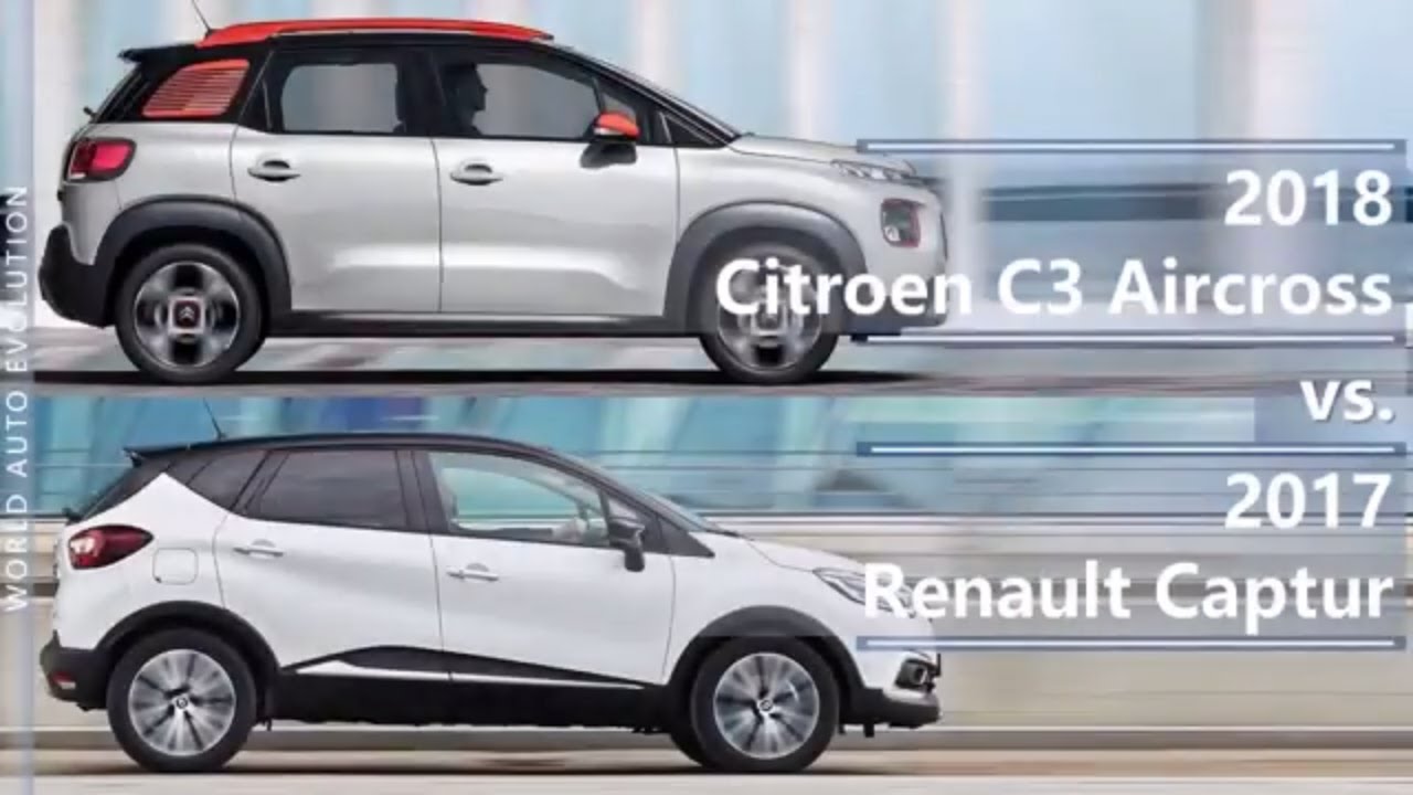 2018 Citroen C3 Aircross vs 2017 Renault Captur (technical comparison)
