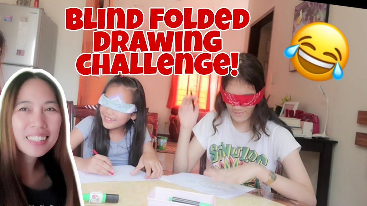BLIND FOLDED DRAWING CHALLENGE