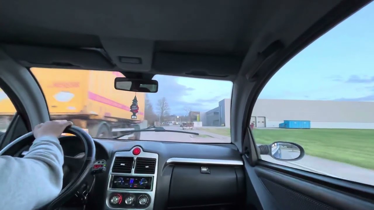DRIVING at 15 YEARS  Aixam Crossline 2010.                POV Drive