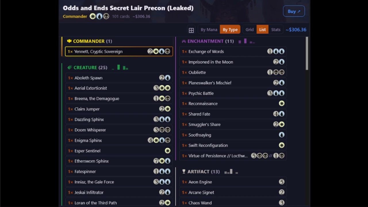 New Commander Secret lair deck leaked/revealed