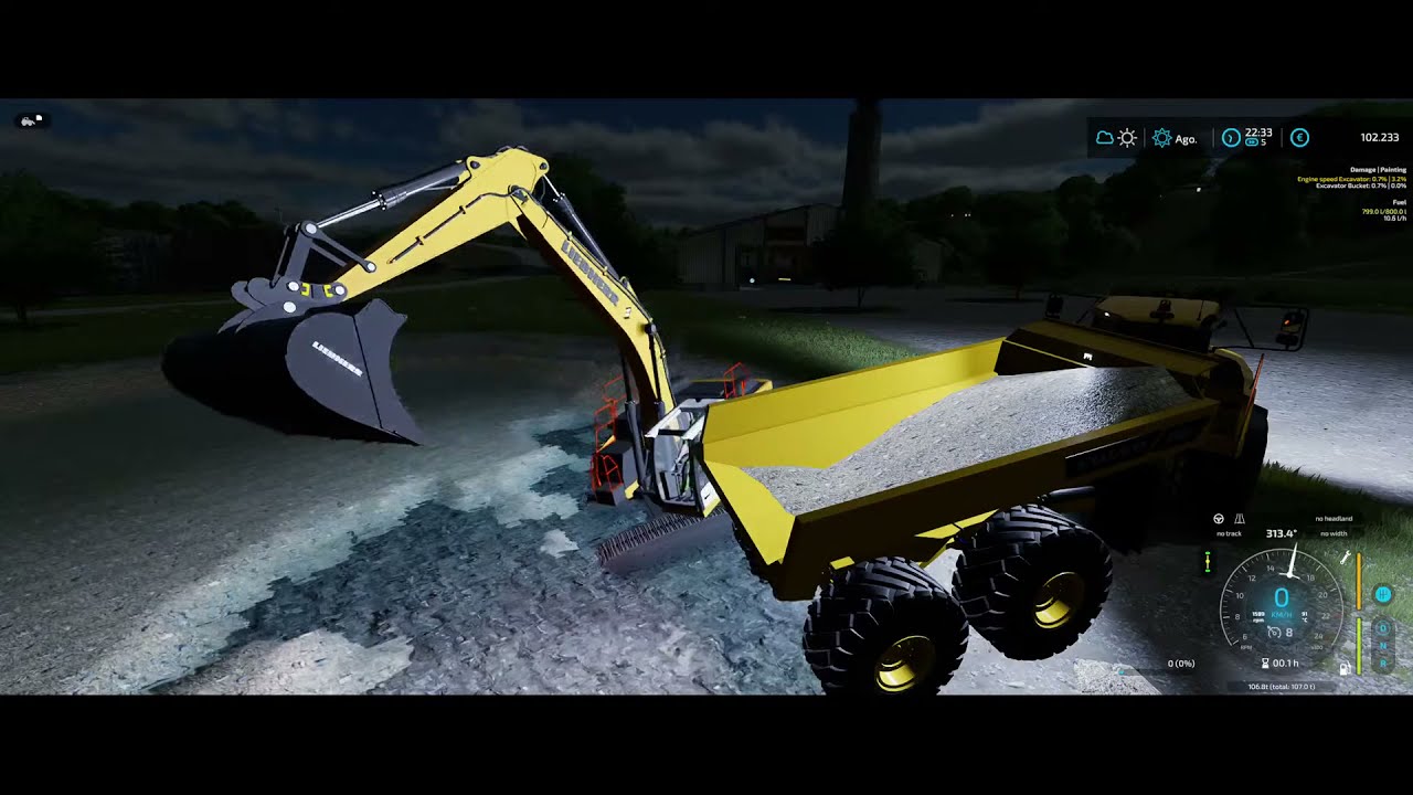 FS22 - [Live] Mining  Construction Economy - My game play (no comments).