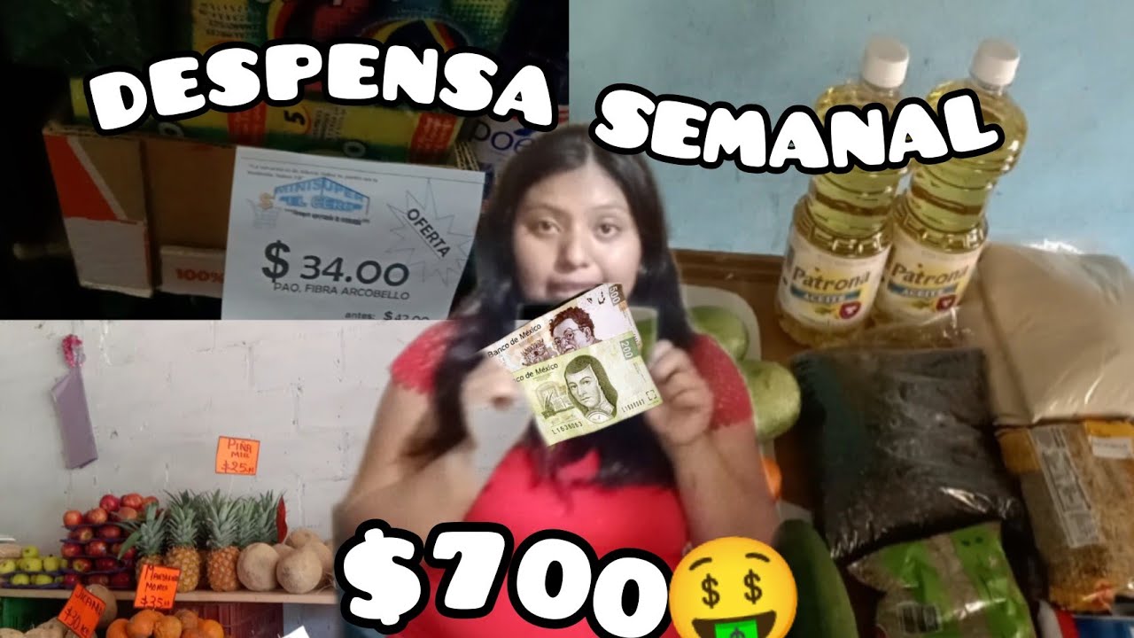 Despensa semanal con $700 ///casando oferta 🤑#cruzvlog #despensasemanal #ahorro