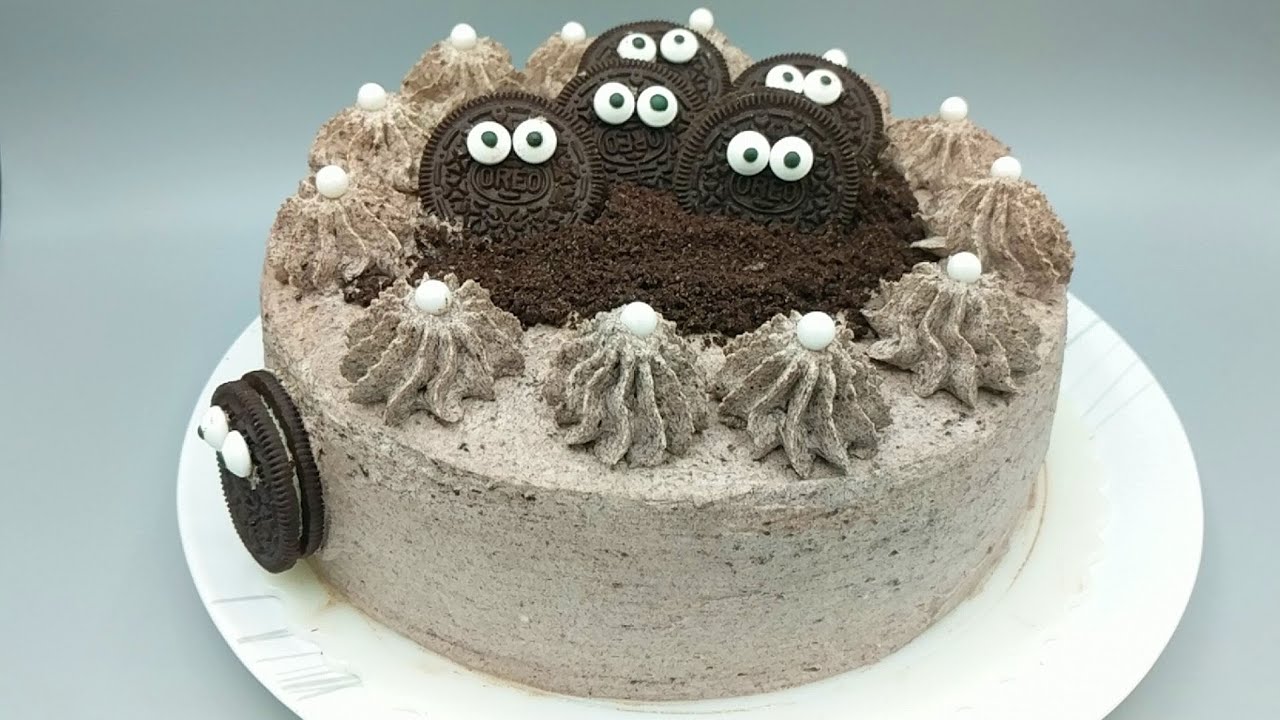 #Oreo Cheese Filling with #Chiffon Cake(#No bake)