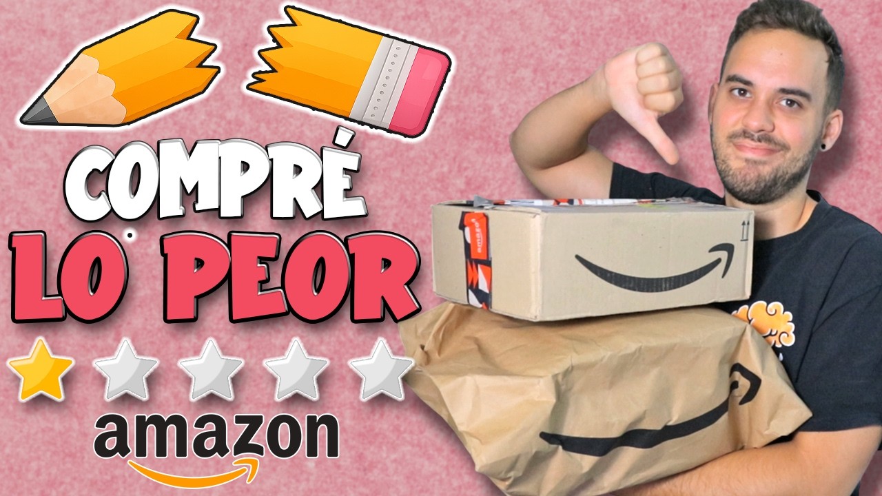 HAGO UN DIBUJO CON LOS MATERIALES PEOR VALORADOS DE AMAZON 🤢 #4