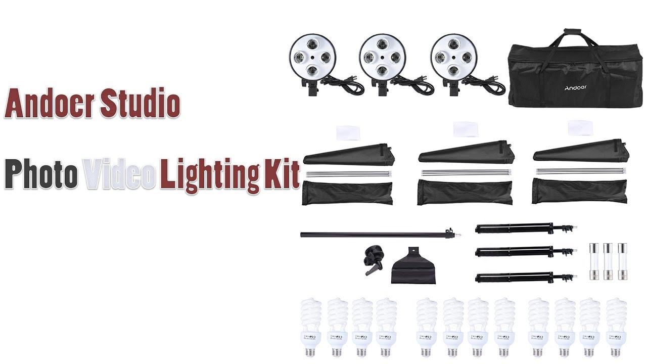 Andoer Studio Photo Video Lighting Kit
