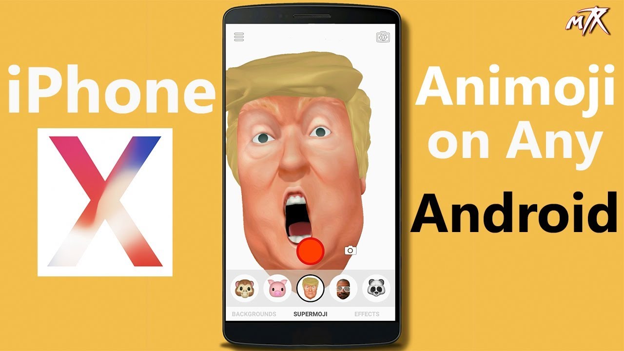 iPhone X [iphone 10] Animoji feature on any android phone | Supermoji app for android 2017