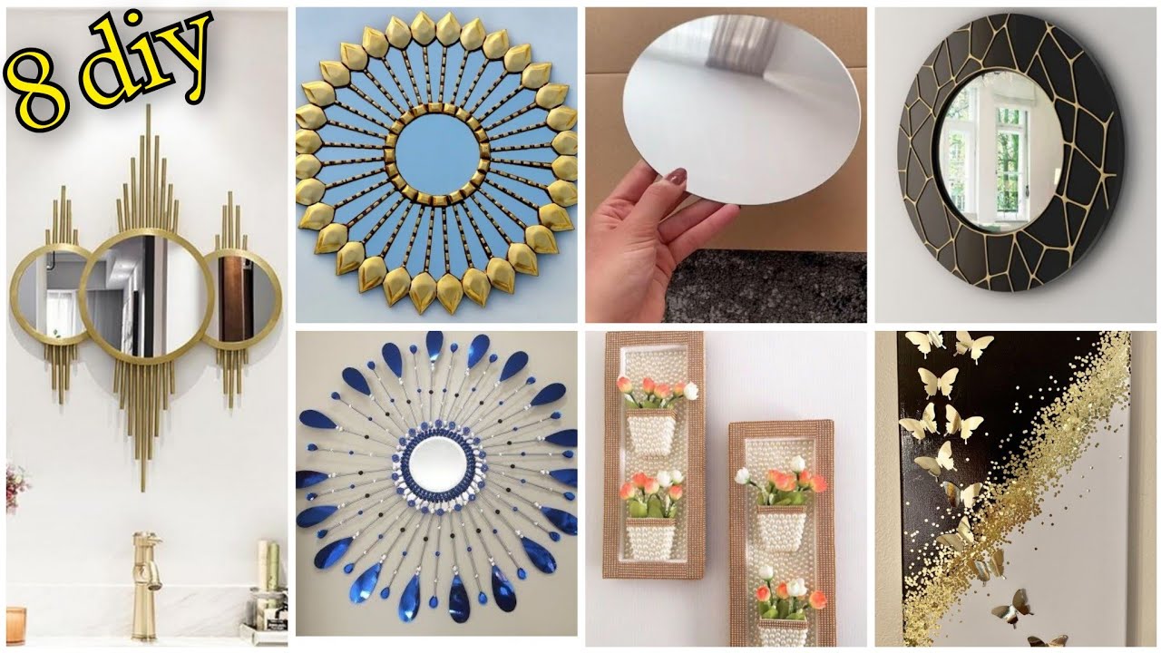 8 افكار ✨عندك مرايا وكرتون اصنعي ديكورات راقية لزينة بيتك بأقل تكلفة #diy #decor #ideas#handmade