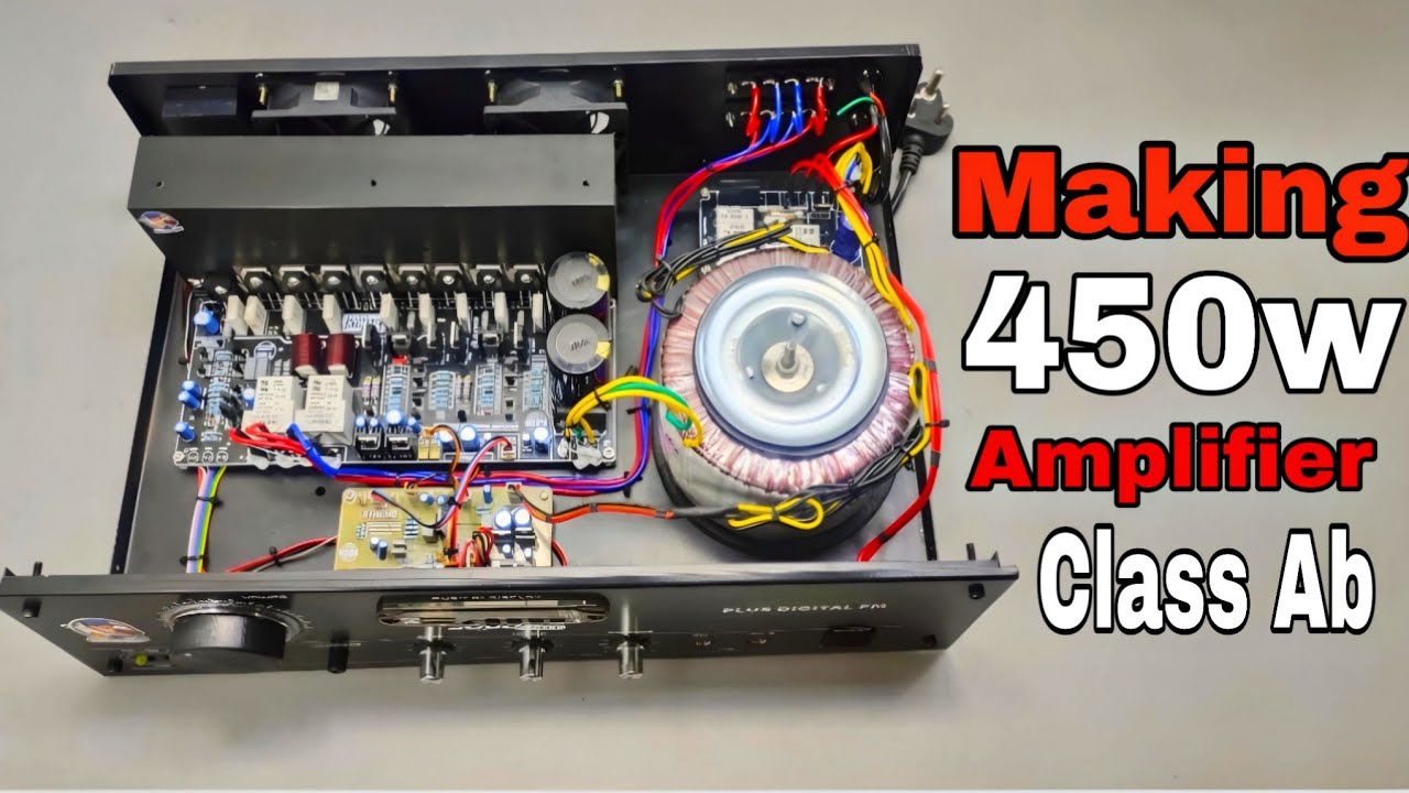 Class AB 200+200W Hi-Fi Amplifier || full build making wiring || home loud amplifier