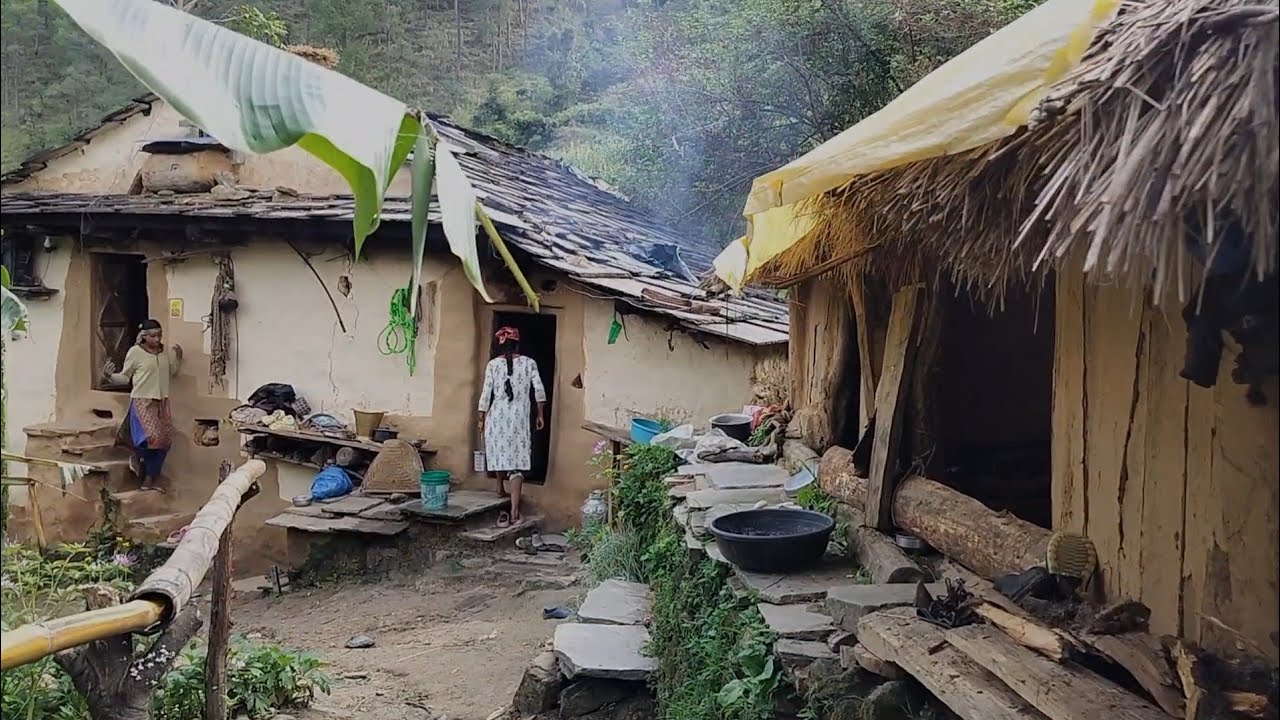 Beautiful Nepali Mountain Village Life of Nepal | Organic Food Cooking in Countryside Village Life