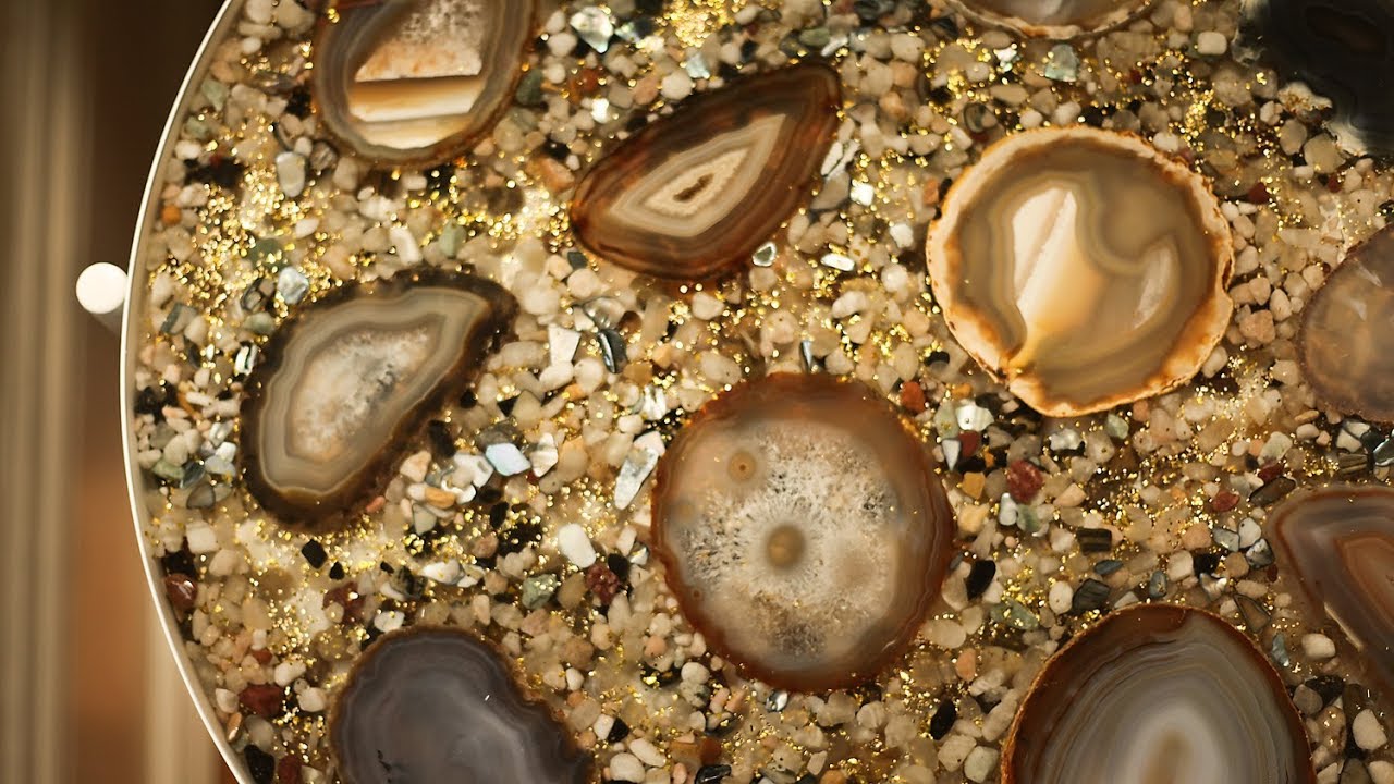 Making a Retro Glam Agate Slice Epoxy Resin Table