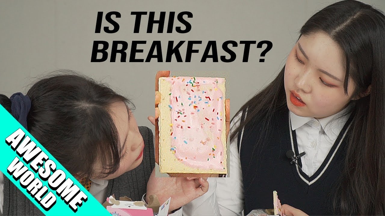 KOREAN TEENS TRYING AMERICAN SNACKS FOR THE FIRST TIME!! (POPTARTS REACTION)