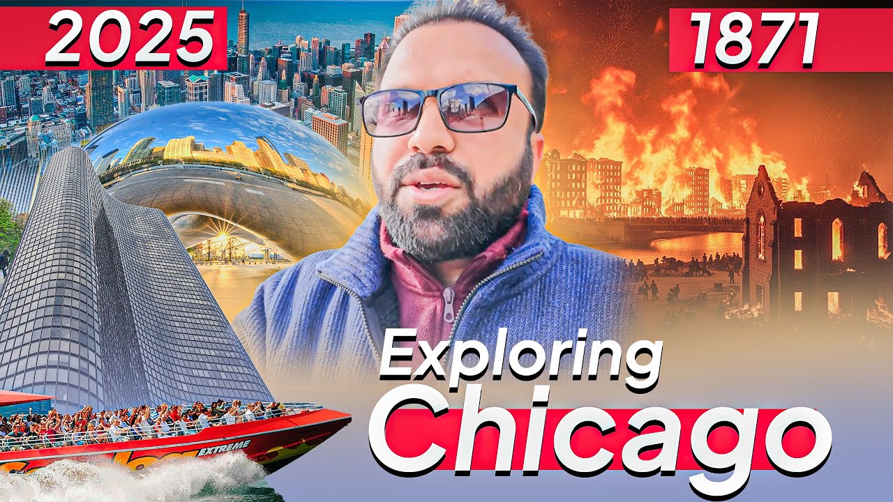 Exploring Chicago 🇺🇸 Michigan Lake, Lake Point Tower 🏢 Cloud Gate ☁️ & The Great Fire 🔥
