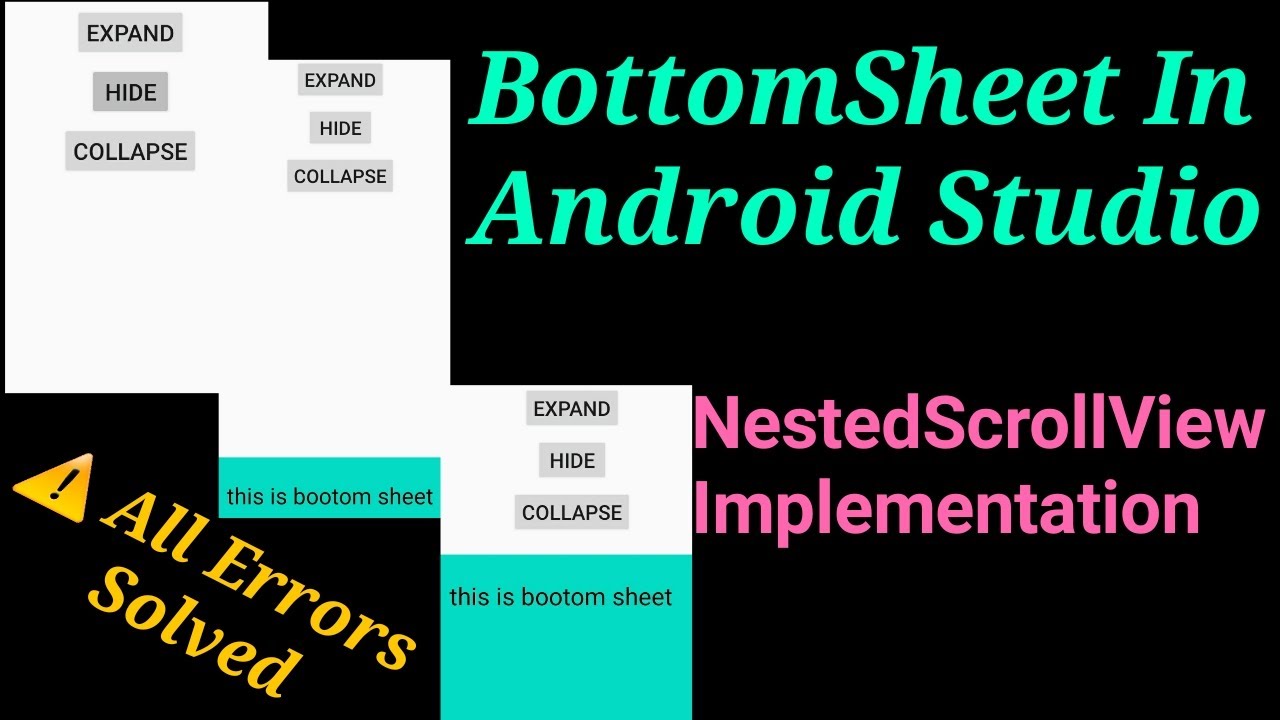 BottomSheet In Android Studio | Simple & Easy Bottom Sheet| NestedScrollView | For Beginners