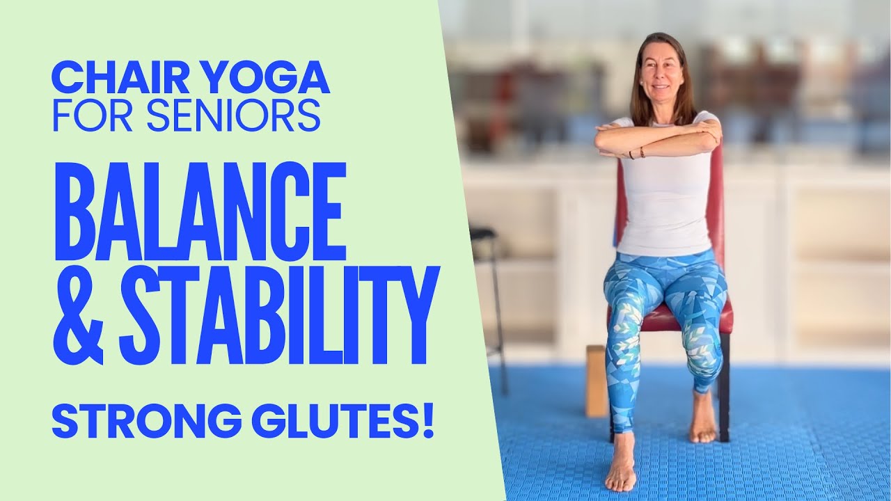60 Min STRONG GLUTES Chair Yoga | Better Balance Workout for Seniors