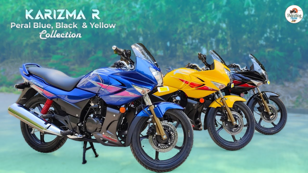 Hero Karizma R Peral Blue, Metallic Black & Yellow collection Modified • PaintingFromCm