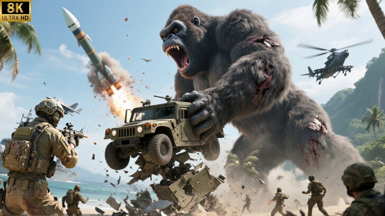 King Kong vs Superpowers Unexpected Destruction On Skull Island: Kong Movie 2025!