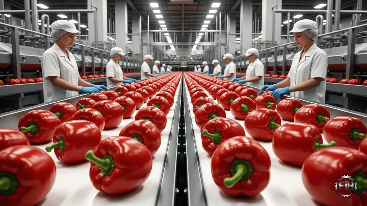 How Chili Sauce Is Made | Inside a Modern Industrial Chili Sauce Factory (Full Process)