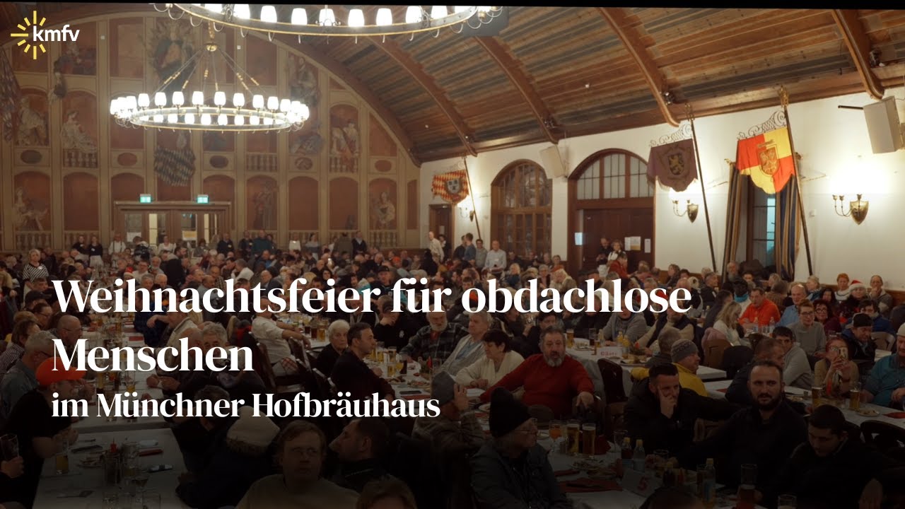 Weihnachtsfeier für Obdachlose im Hofbräuhaus