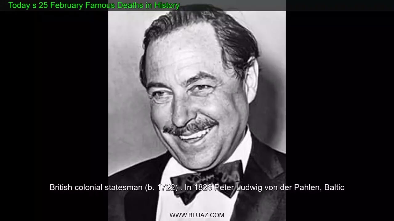 Today s 25 February Famous Deaths in History