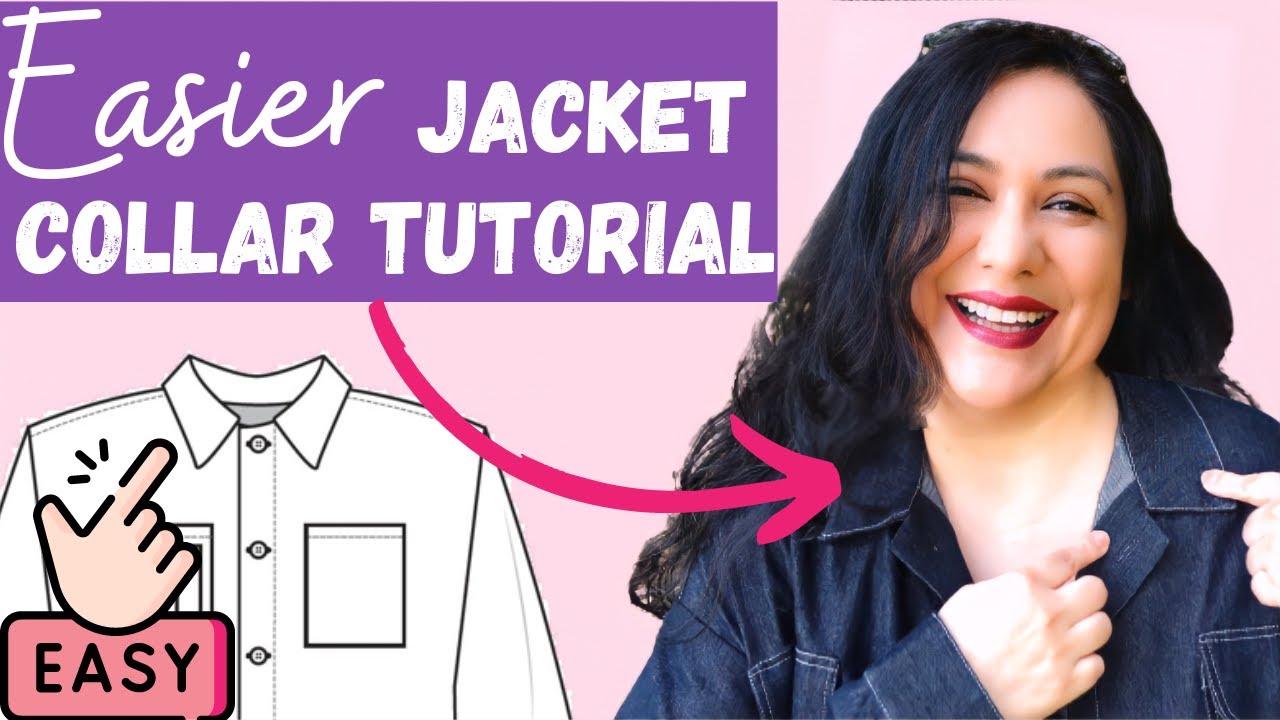 Sewing a NEAT & EASIER jacket collar. Tutorial. A DOABLE SNIP. You can do it!
