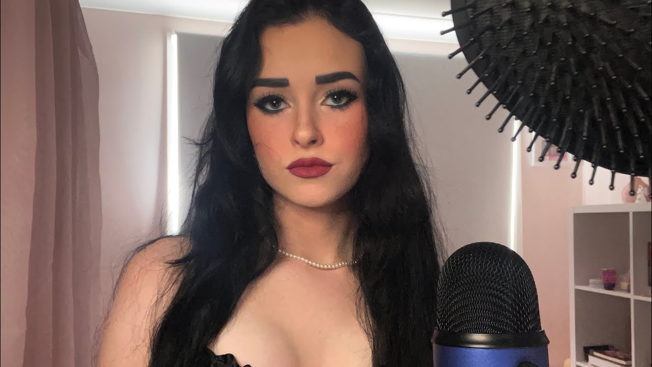 ASMR Raquelle gives you a makeover 💜(makeup, hair, nails, outfit, jewellery)