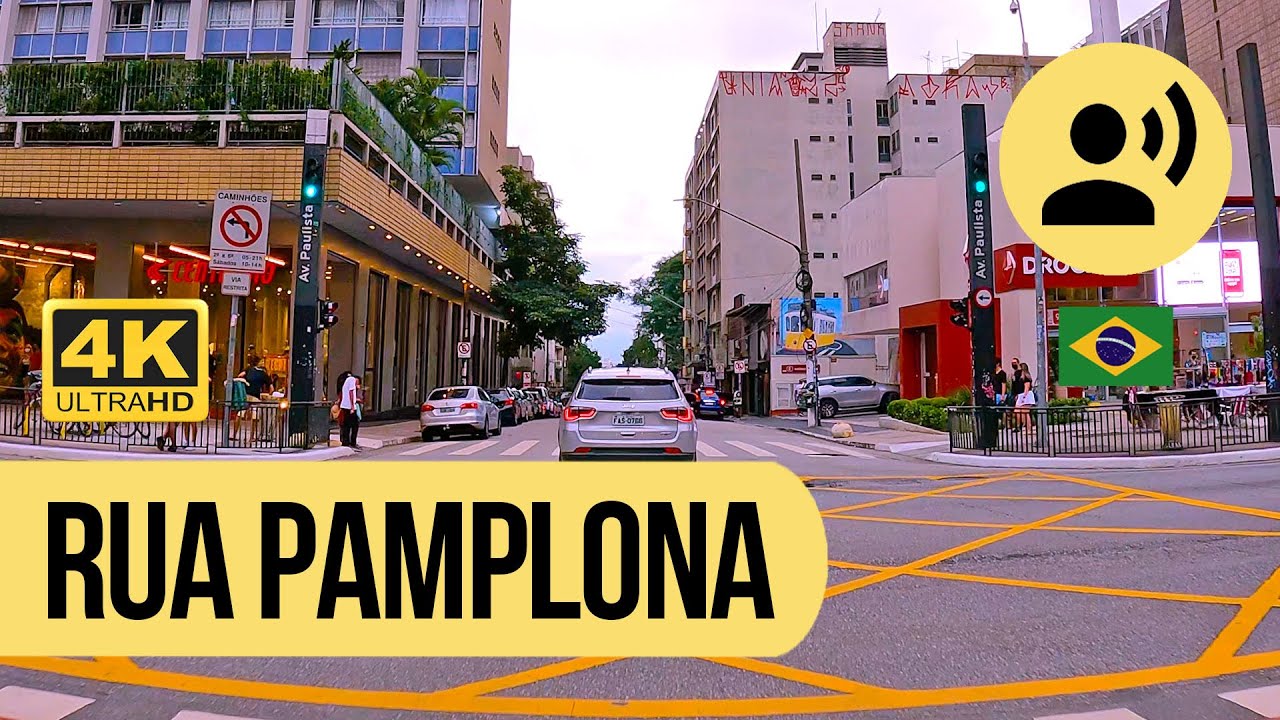 Dirigindo pela Rua Pamplona inteira, da Bela Vista até o Jardim América (com narração) #128 ⁴ᵏ⁶⁰