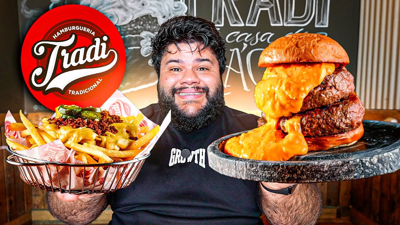 O Hambúrguer mais Mostruoso que já comí! | Tradi