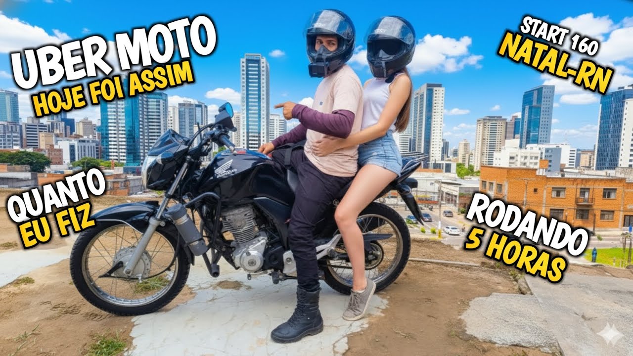 UBER MOTO EM NATAL-RN( RODANDO 5 HORAS SÓ NA UBER HOJE.🔥