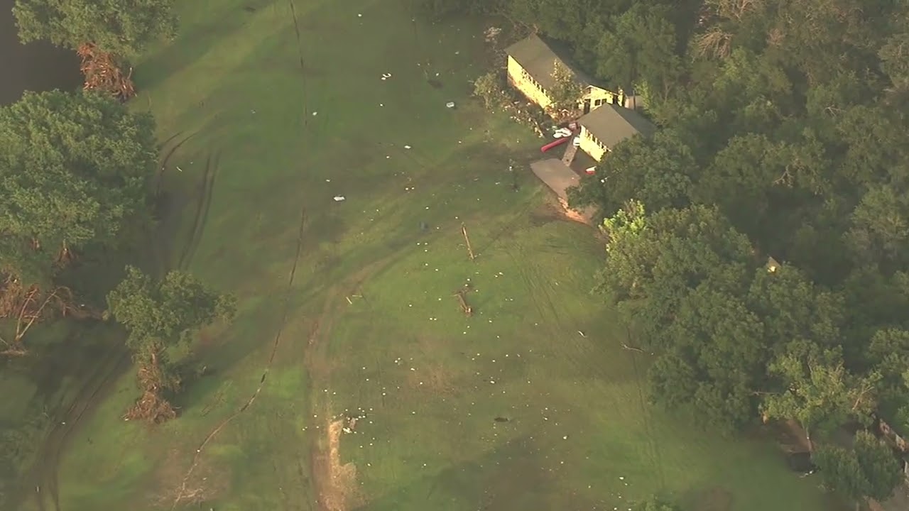 Hill Country Flooding Disaster: Flying above Camp Mystic