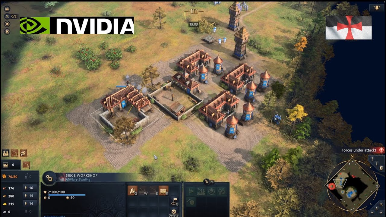 Age of Empires 4 - 1v1 Knights templar vs Golden Horde Fast Win | Multiplayer Gameplay