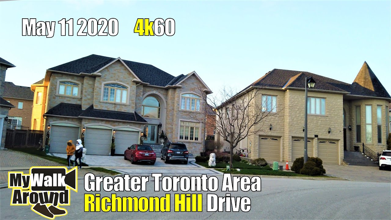 Greater Toronto area 's Richmond Hill - driving tour in 4K on May 11 2020 (4k driving video)