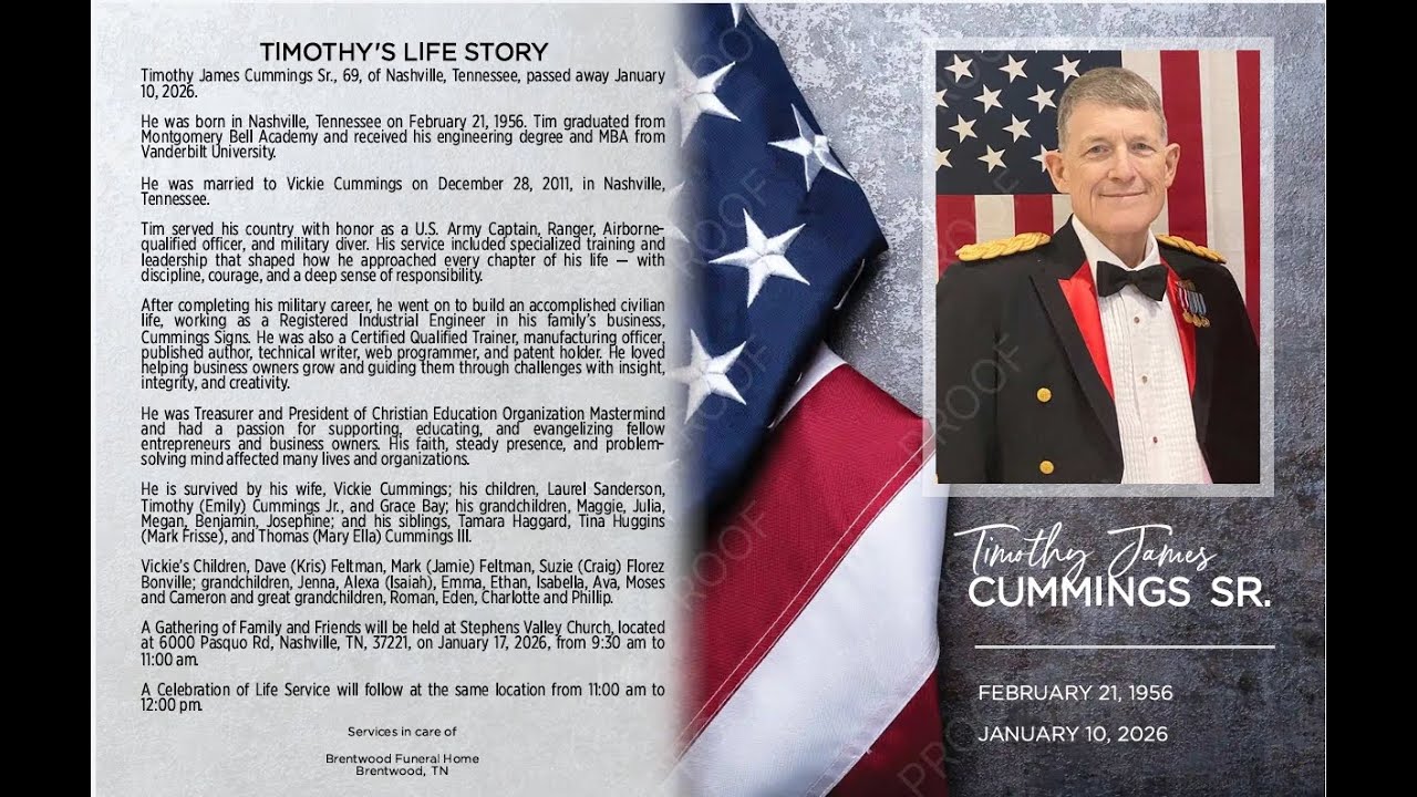 In Memory of Timothy James Cummings, Sr.: January 17th, 2026