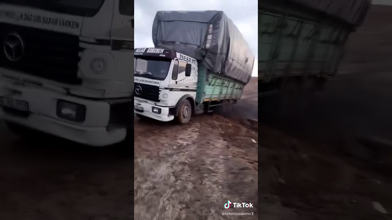 Ordan ge&ccedil;mez dedik ama kamyon kazası #kamyon #kaza #accident