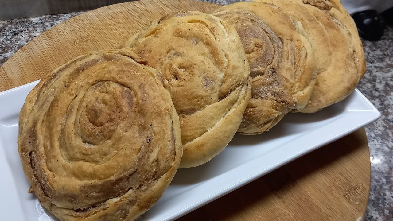 خبز بالطحينة مع سكر و قرفة بمكونات بسيطة Tahini Bread