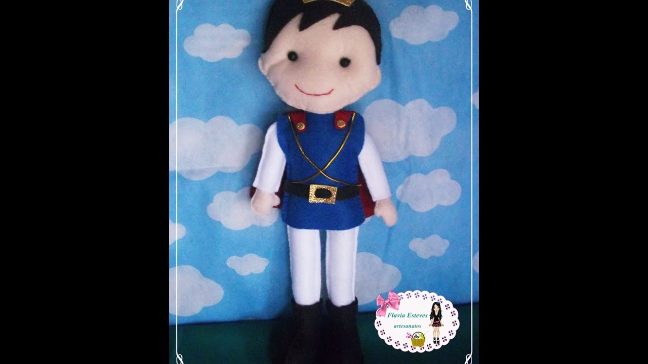 principe da branca de neve de feltro-passo a passo