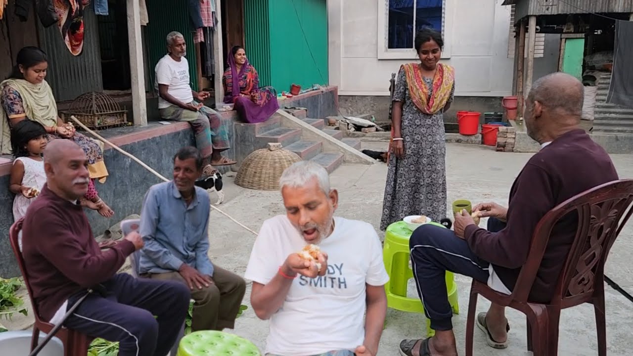 আমাদের গ্রামের নতুন প্রতিবেশী আমাদের সবাইকে কি বানিয়ে খাওয়ালো । Simple Village Vlog | Village Life |