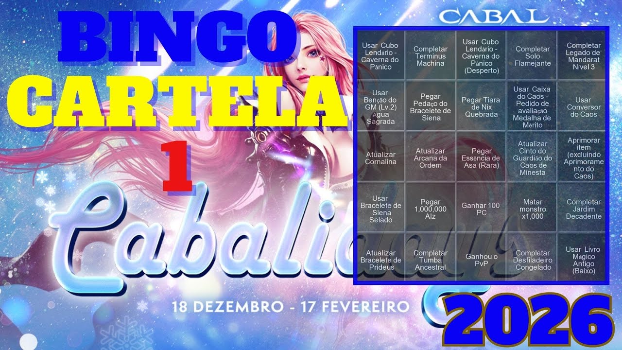 [CABAL ONLINE] - Cartela 1 do BINGO - VALE A PENA FAZER