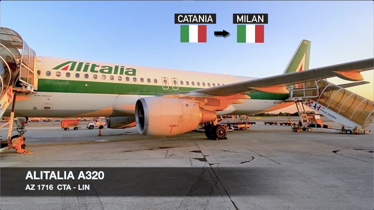 LAST FLIGHT ON ALITALIA? | Alitalia A320 | Catania ✈ Milan LIN | Economy Class