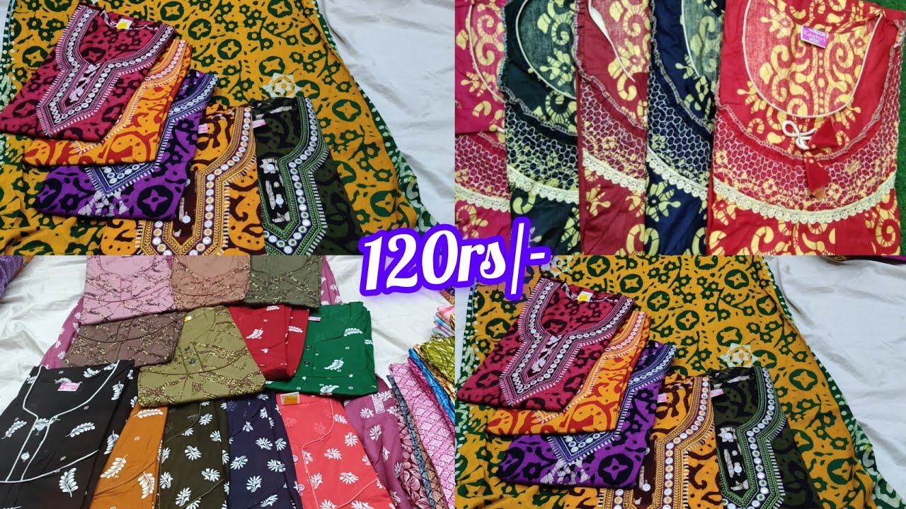 chikpete bangalore wholesale nighties @120rs || single piece courier available