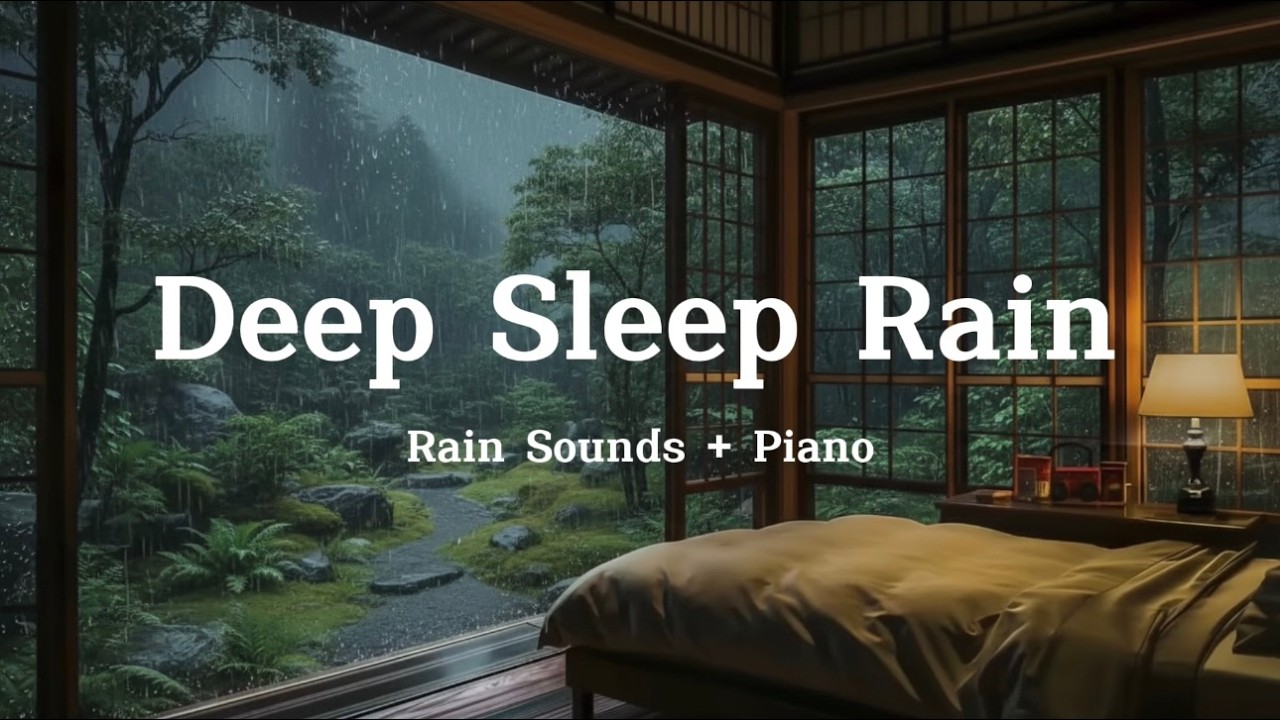 Rain on Window at Night 🌧️ 3 Hours Deep Sleep & Relaxing Ambience