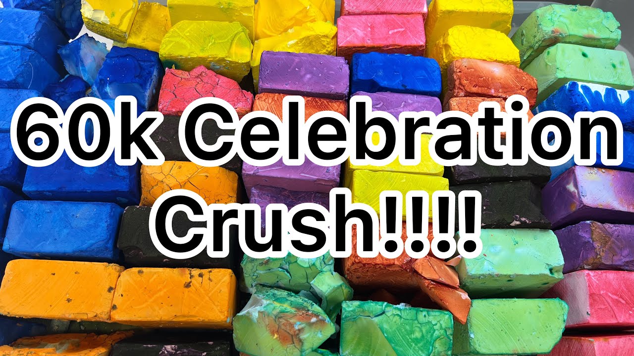 60k Celebration Crush!!! 60 Dyed + 60 Reformed = 120 Gym Chalk Blocks 🎊🎉