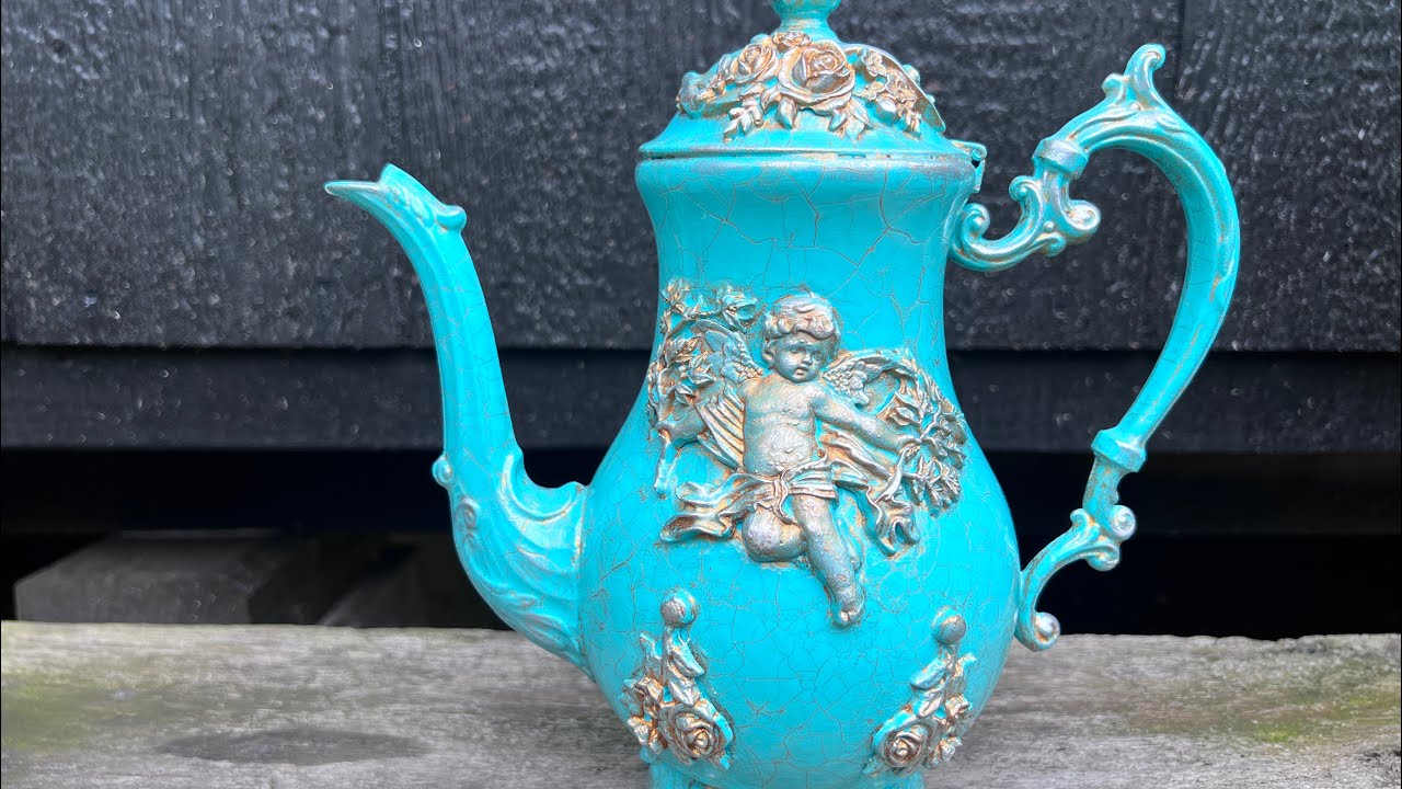 DIY Silver Tea Pot Transformed