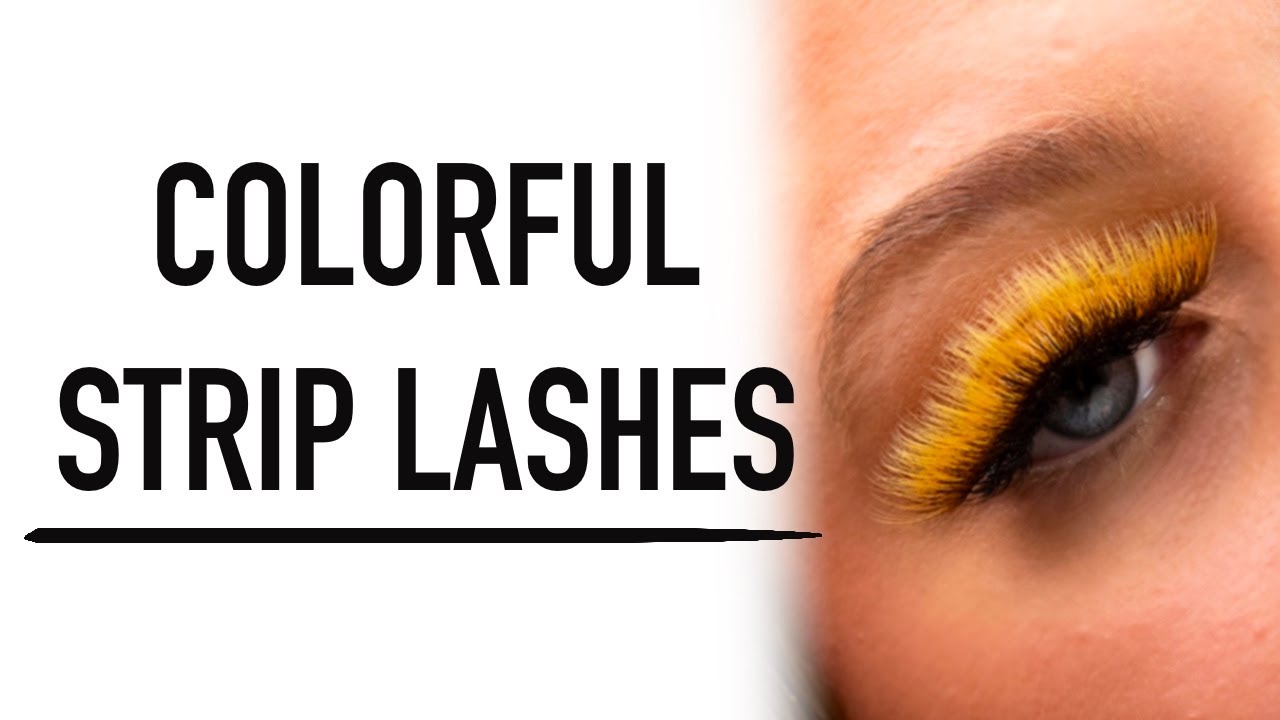 Fall Inspired Strip Lash Look | Colourful Eyelash Extension Tutorial