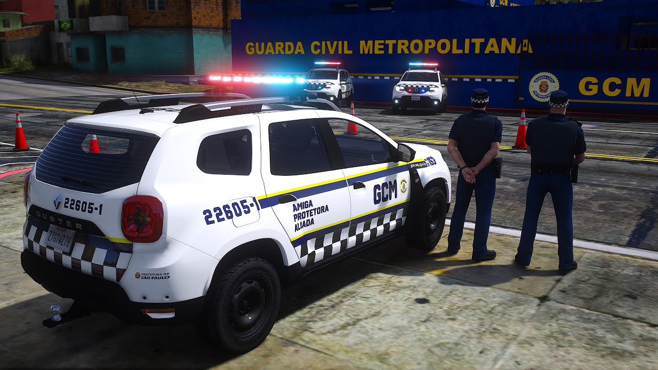 GUARDA CIVIL METROPOLITANA GCM APREENDE 7 FUZIS | GTA 5 POLICIAL
