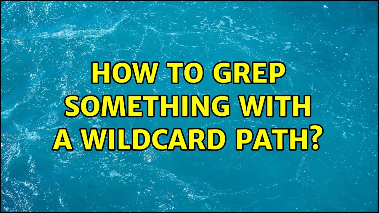 How to grep something with a wildcard path?