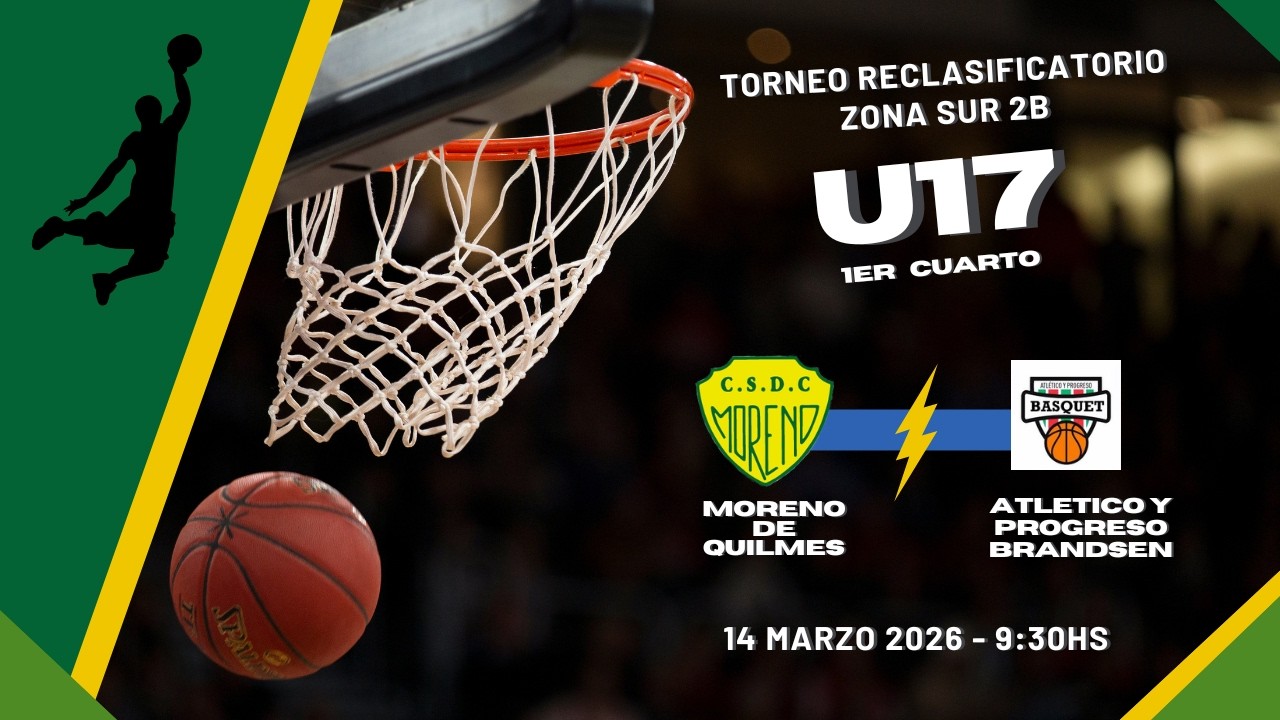 U17. TORNEO RECLASIFICATORIO ZONA SUR 2 B. MORENO vs BRANDSEN (1)