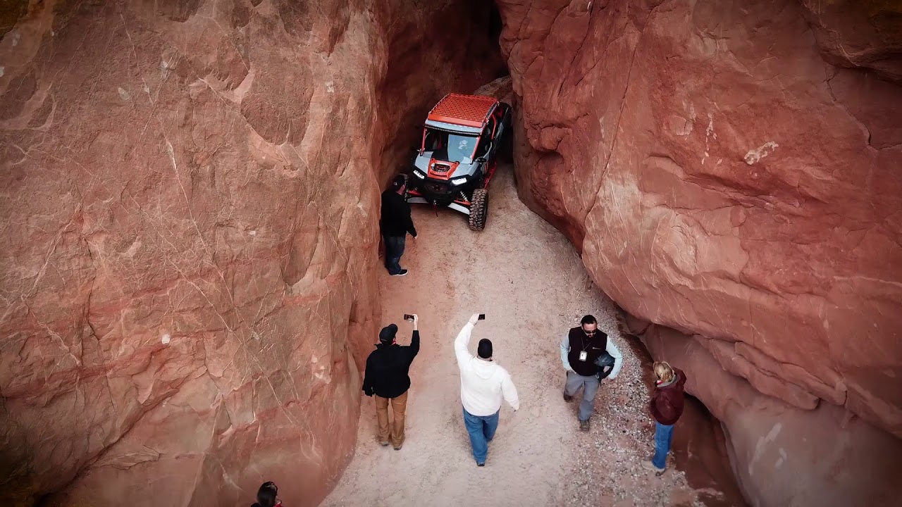 Drone Video of Slot Canyon Trail Near Ticaboo Utah